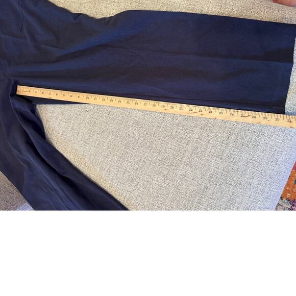 CJ Banks Navy Blue Tencel Straight Leg Pants Pockets Zipper Button Plus Size 18W - Picture 11 of 12